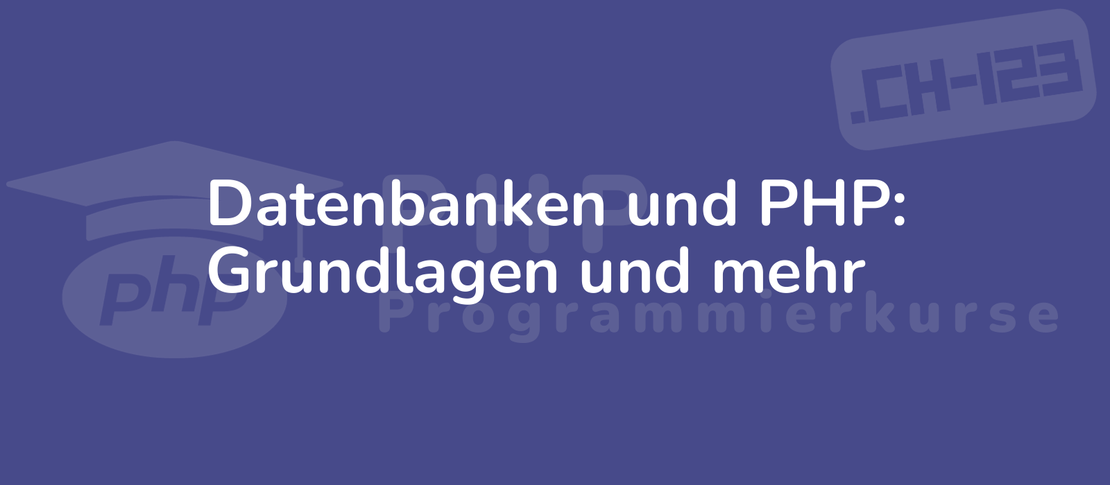 database and php fundamental concepts and beyond a visually appealing image with a sleek design depicting databases and php code representing knowledge and expertise